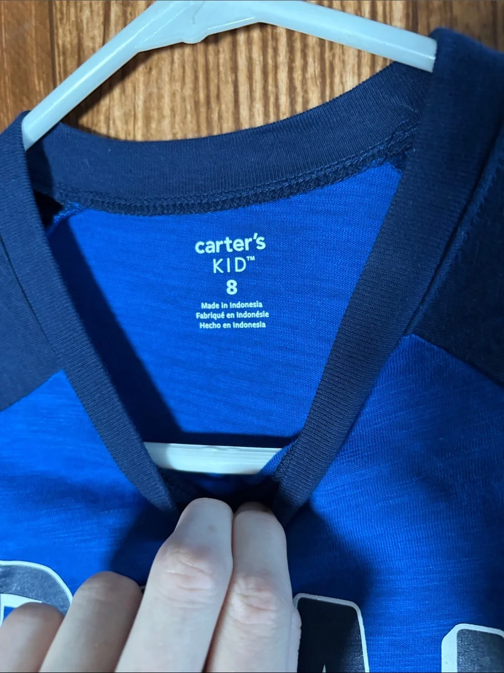 NWT Carter's Blue 'Goal Getter' Colorblock Long Sleeve Tee